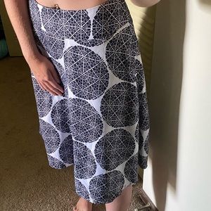 Float Geometric Silk Skirt